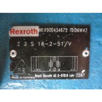 New Rexroth R900434675 Z2S16-2-51/V Valve