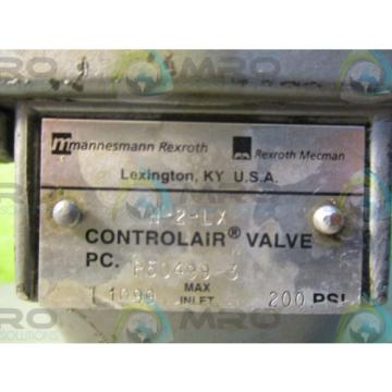 REXROTH H-2-LX CONTROL AIR VALVE (200PSI) *USED*