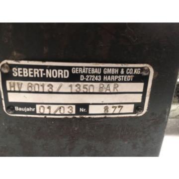 SebertNord HV 6013 High Pressure Hand 1350 Bar Capacity *Free Shipping* Pump