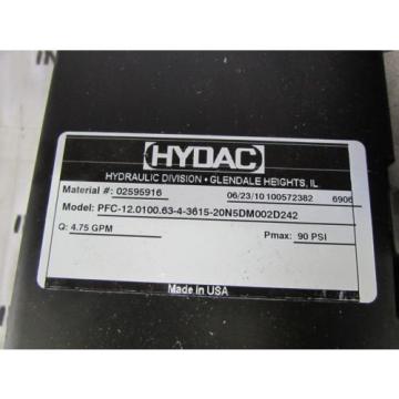 HYDAC / FILTRATION / WATER COOLER UNIT # PFC12.0100.634361520N5DM002D24 Pump