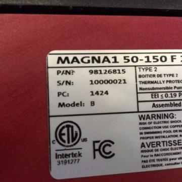 Grundfos Magna 1 50150 F280 Electronic Circulator  Pump