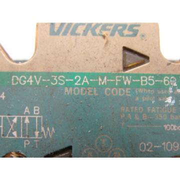 Vickers DG4V3S2AMFWB560 Solenoid Operated Directional Valve 110/120V Pump