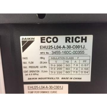 Daikin EcoRich Hydraulic Unit EHU25L04A30C001J Pump