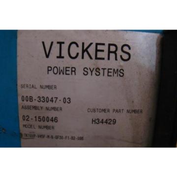 Vickers Hydrualic Power Distrubution Unit 10vp V45F H34429 02150046 Pump