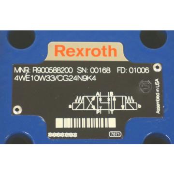 NEW REXROTH 4WE10W33/CG24N9K4 DIRECTIONAL CONTROL VALVE R900588200