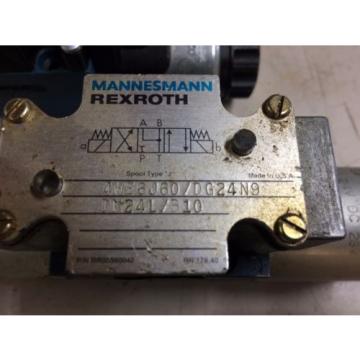 LOT OF 2 Mannesmann Rexroth HYDRAULIC VALVES 4WE6J60 &amp; 4WE6J61/EG24N9DK24L