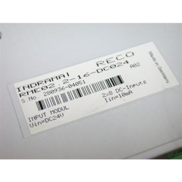 BOSCH REXROTH INDRAMAT INPUT MODULE 24V RME02.2-16-DC024