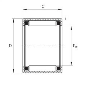 Drawn cup needle roller bearings with open ends - HK0408