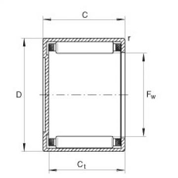 Drawn cup needle roller bearings with closed end - BK0408