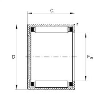 Drawn cup needle roller bearings with closed end - BCE108