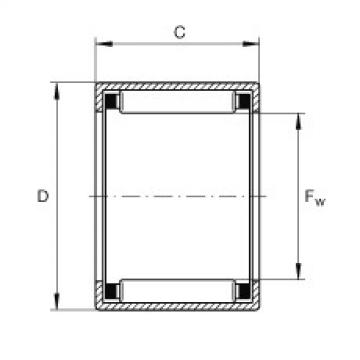 Drawn cup needle roller bearings with open ends - SCE1012