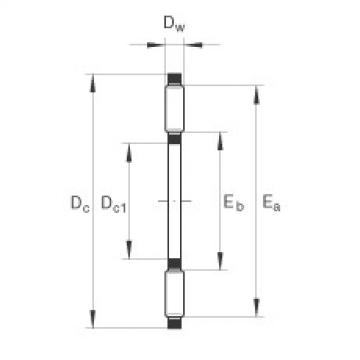 Axial needle roller and cage assemblies - AXK4060