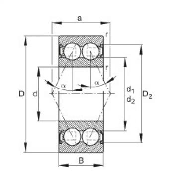 Angular contact ball bearings - 30/6-B-2RSR-TVH