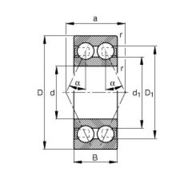 Angular contact ball bearings - 3007-B-TVH