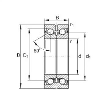 Axial angular contact ball bearings - ZKLN0832-2RS-XL