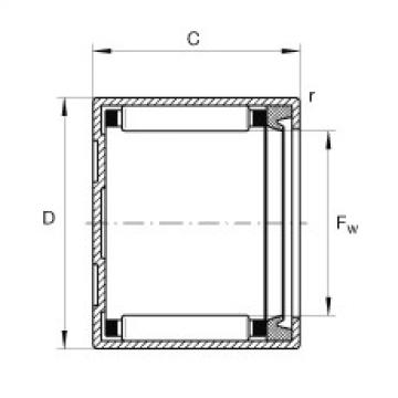 Drawn cup needle roller bearings with closed end - BCE66-P