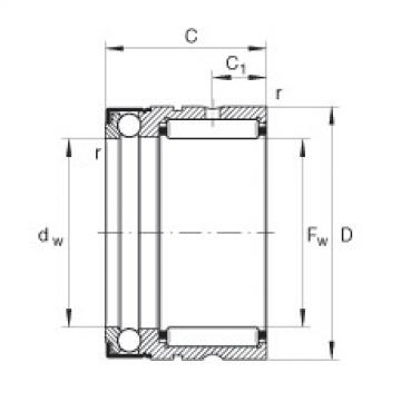 Needle roller/axial ball bearings - NX12-Z-XL