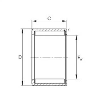 Drawn cup needle roller bearings with open ends - HN1210