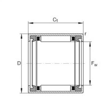 Drawn cup needle roller bearings with open ends - HK1416-2RS