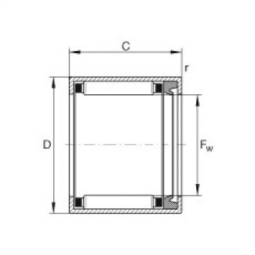 Drawn cup needle roller bearings with open ends - HK1012-RS