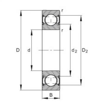 Deep groove ball bearings - 6207-C-2HRS