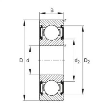 Deep groove ball bearings - 6004-C-2BRS