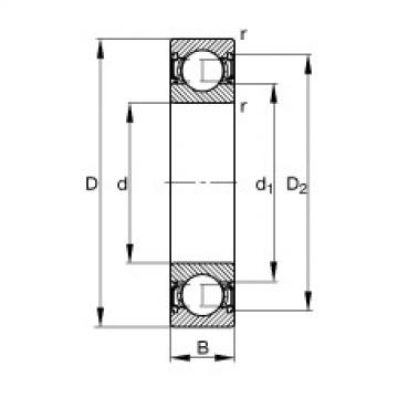 Deep groove ball bearings - S6000-2RSR