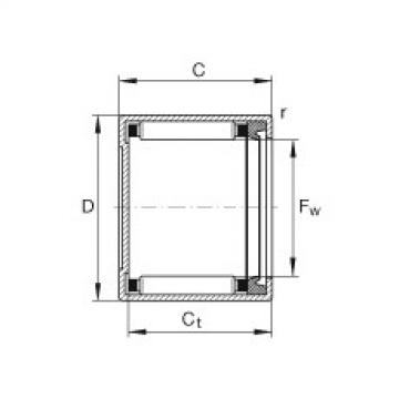 Drawn cup needle roller bearings with closed end - BK1614-RS