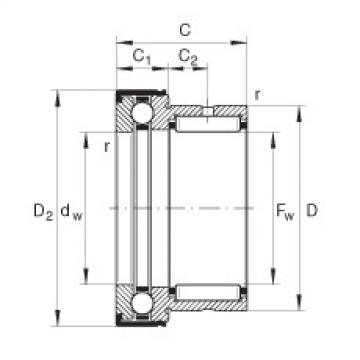 Needle roller/axial ball bearings - NKX45-Z-XL