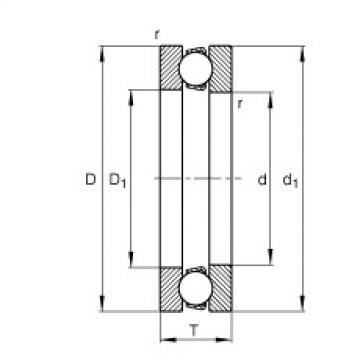 Axial deep groove ball bearings - 51164-MP