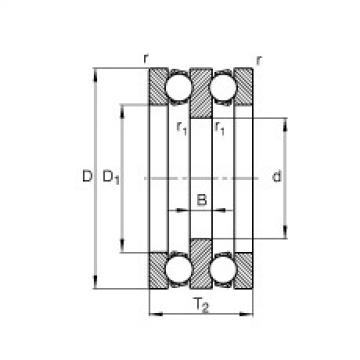 Axial deep groove ball bearings - 52205