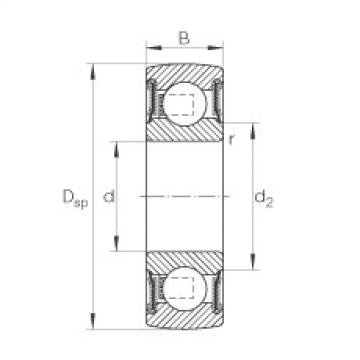 Self-aligning deep groove ball bearings - 210-XL-NPP-B