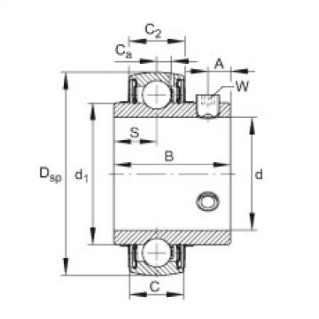 Radial insert ball bearings - UC208-25