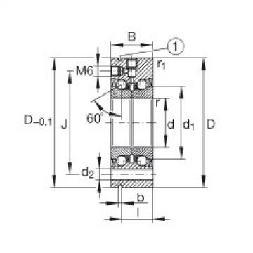 Axial angular contact ball bearings - ZKLF2068-2Z-XL