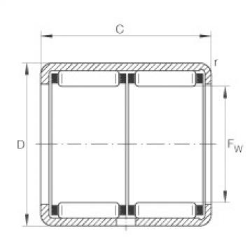 Drawn cup needle roller bearings with open ends - HK1522-ZW