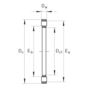 Axial cylindrical roller and cage assembly - K81103-TV