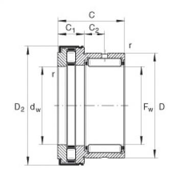 Needle roller/axial cylindrical roller bearings - NKXR17-Z-XL