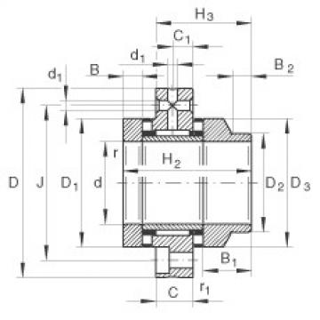 Needle roller/axial cylindrical roller bearings - ZARF35110-L-TV