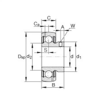 Radial insert ball bearings - GAY012-NPP-B-AS2/V