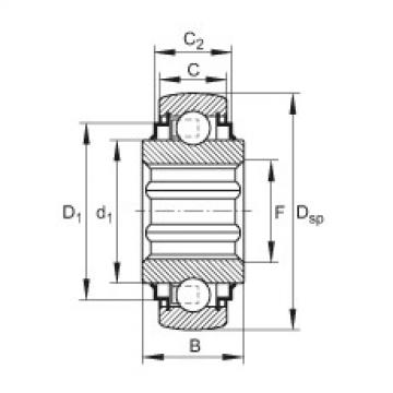 Self-aligning deep groove ball bearings - SK106-208-KRR-B-L402/70