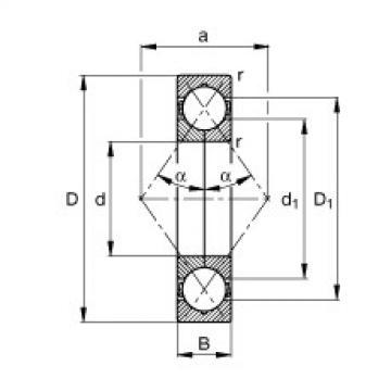 Four point contact bearings - QJ214-XL-TVP