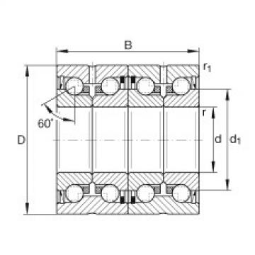 Axial angular contact ball bearings - ZKLN1747-2RS-2AP-XL