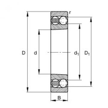 Self-aligning ball bearings - 2208-K-TVH-C3