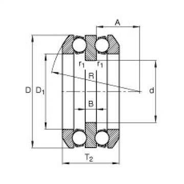 Axial deep groove ball bearings - 54210 + U210