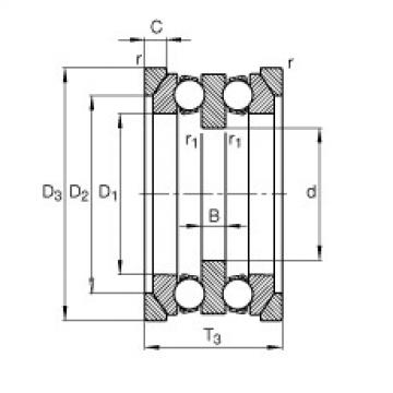 Axial deep groove ball bearings - 54206 + U206