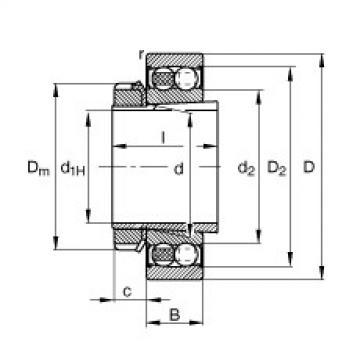 Self-aligning ball bearings - 2213-K-2RS-TVH-C3 + H313