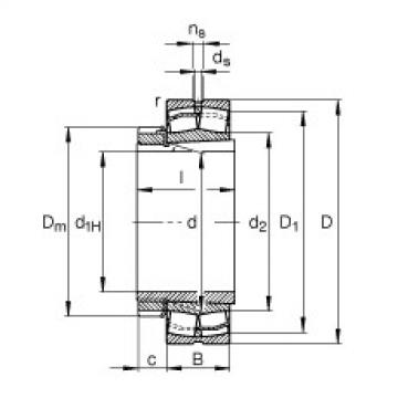 Spherical roller bearings - 22205-E1-XL-K + H305