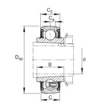 Radial insert ball bearings - UK210