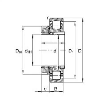 Barrel roller bearings - 20206-K-TVP-C3 + H206