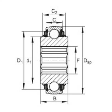 Self-aligning deep groove ball bearings - SK104-207-KTT-B-L402/70